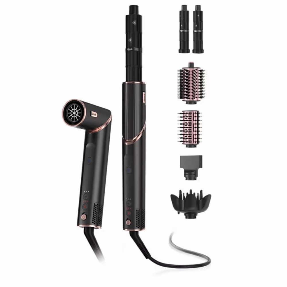 Black and Rose Gold Hair Styling Set